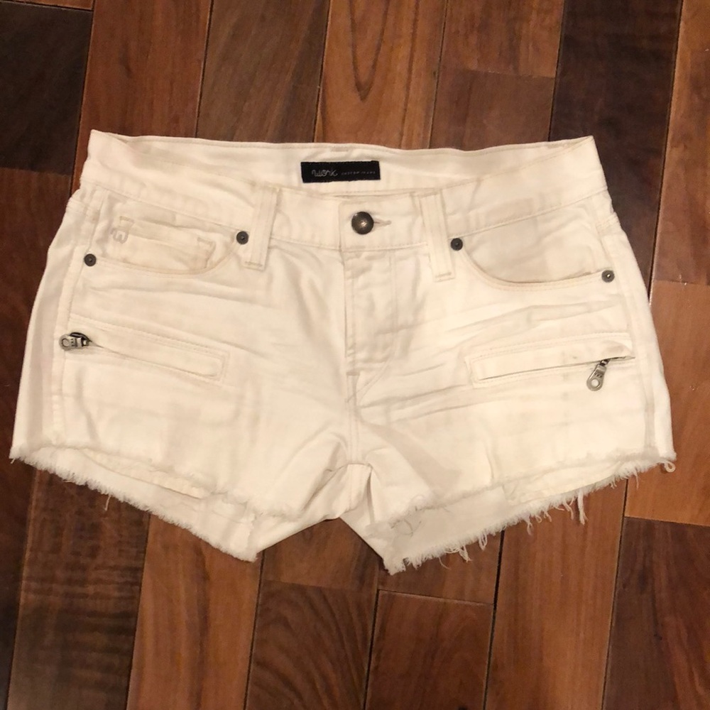 White Denim Shorts
